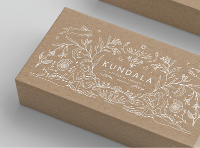 Kundala amonite argentina botanical box chaman hummingbird illustration label magic natural products nature packaging paper box pattern rabbit