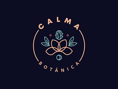 CALMA botanical brand branding cactus illustration logo nature pattern plant suculent tropical vector