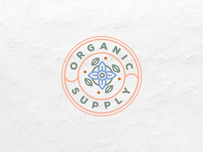 Organic Supply botanical brand branding design illustration logo market nature organic plant supply