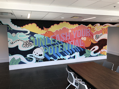 Unleash Your Potential Mural for UCF Downtown 3dtype downtownorlando freelance illustration illustrativetype mural muralist orlando orlando mural painting signpainting type mural typography ucf universityofcentralflorida