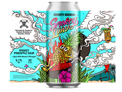 Smokey Lūáu Can Design for Rockpit Brewing