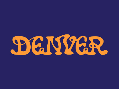 Denver Type Play 001 branding broncos colorado denver design freelance design handlettering lettering logo logotype trippy type typedesign typography vector