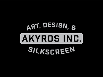 Logotype Akyros Inc. branding design freelance design icon illustration logo screenprinting service design studio typography vector