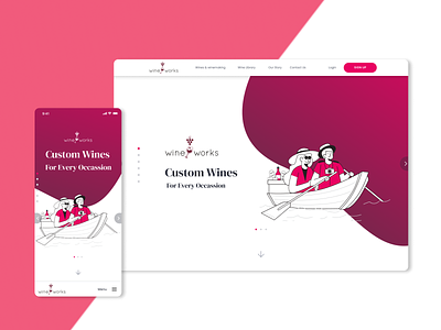 Redesign of Wineworks website illustration ui ux website website design wine winery