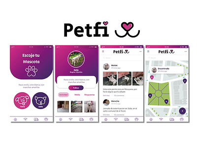 Petfi android app cats dogs map pet tracker pets
