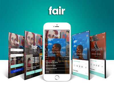 Fair - Music App mobile music music app ui ux