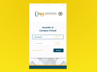 Unad -Sign Up Ui Challenge form login mobile sign up ui ui challange university ux design