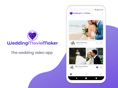 Wedding movie maker app app clean design mobile ui ux wedding wedding app