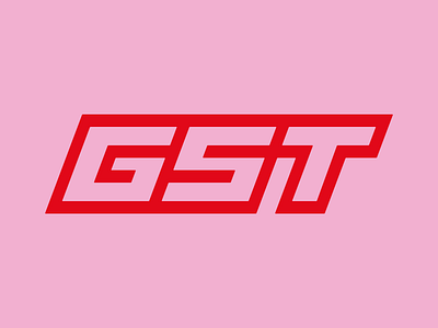 GST Logo illustrator logo logodesign pink red