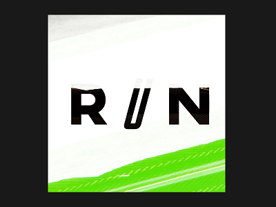 R U N branding design interactive typography