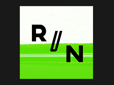 R U N branding design interactive typography