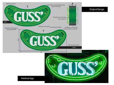 Guss' Pickles lighting neon neon sign