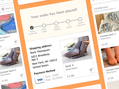 Etsy Feature Integration app apps checkout design etsy interface purchase shopping ui uiux ux