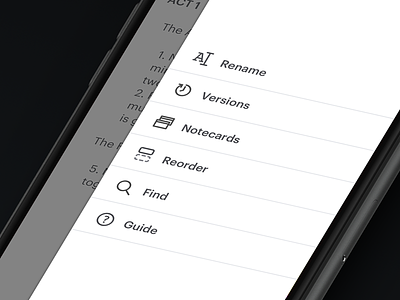 Untitled Sidebar Menu app apps iconography icons interface menu overflow screenwriting ui untitled ux