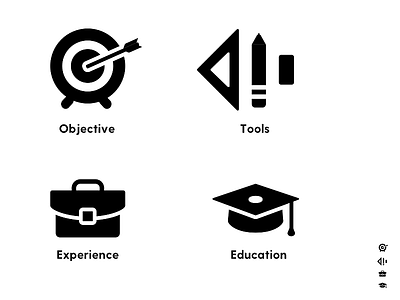 Resume Icons app design iconography icons illustration interface ios ui ux visual
