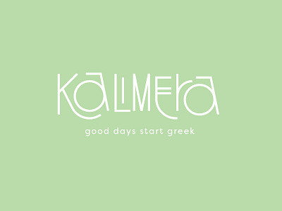 Kalimera greek logo logo design restaurant restaurant branding typography word mark