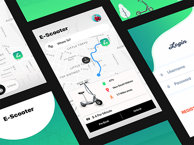 E-Scooter App app design e scooter manish gupta