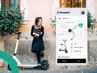 Scooter Booking UI app booking booking app design e scooter ui user interface ux