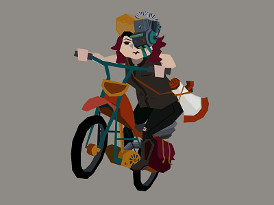 Rev-Head Character Design apocalypse character design engine illustration motorcycle steampunk