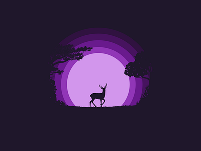 Deer Forest illustration