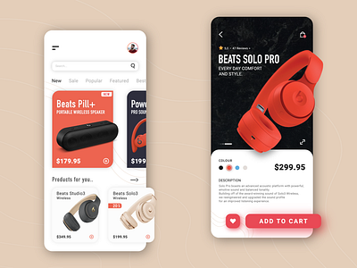 Beats Product App UI Design