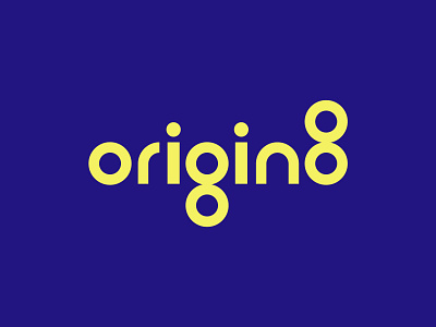Origin8 8 abstract blue brand brand identity identity lettermark logo logo design logodesign mark o origin simple wordmark yellow