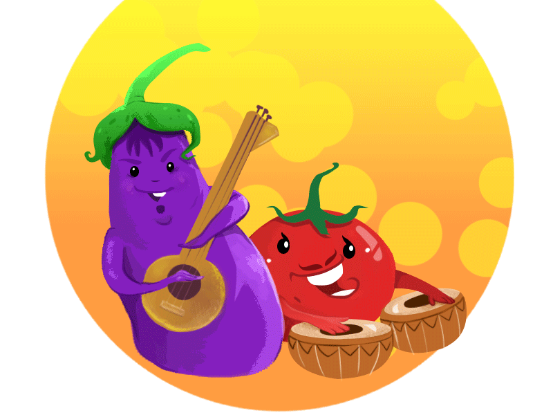 Tomy And Bili animation bringle cute doodle musician psd tomato tomybili