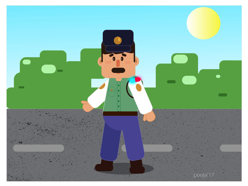 Flat Character Police 01 By Pooja Dasgupta On Dribbble