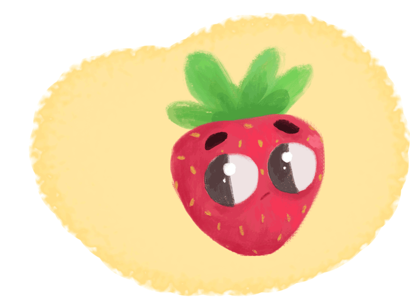 No Strawberry cartoon cute doodle friend fruit fruits strawberry