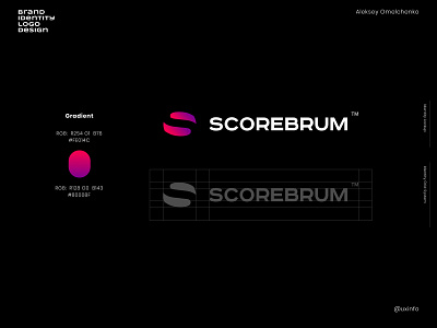 Scorebrum Logo branding icon logo minimal premium content typography vector