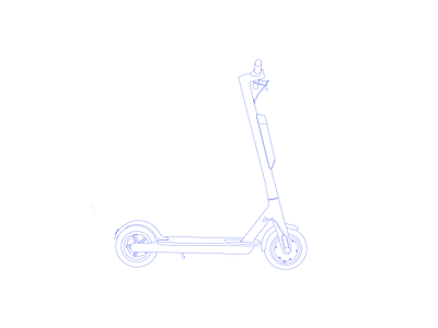 A scooter blueprint design diagram electric illustration line line drawing mobility realistic scooter technology transit transportation vehicle