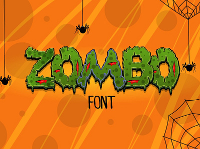 Zombo font for Halloween. alphabet cartoon comic comics design font halloween letter script texture vector zombie