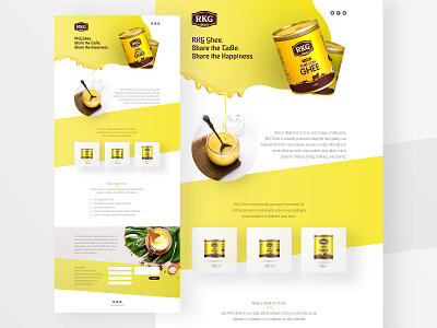 RKG Ghee Landing Page Design