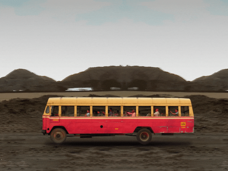 KSRTC | Old Kerala Bus aftereffects bus gif indian kerala ksrtc old photoshop