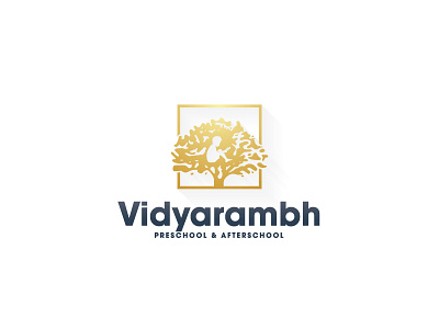 Vidyarambh School Logo adobe illustrator adobe photoshop design logo preschool school school logo study tree