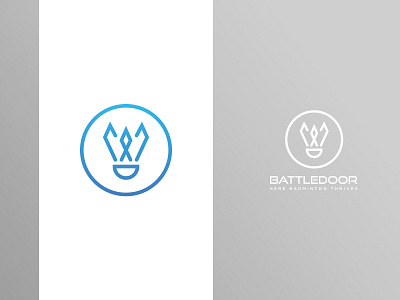 Battledoor Badminton Logo 2 adobe illustrator adobe photoshop badminton branding design indoor court logo