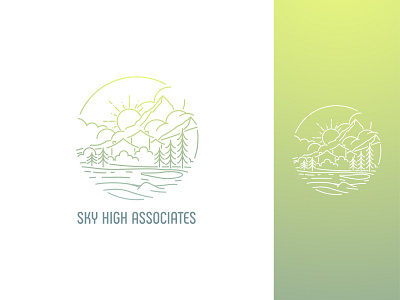 Sky High Associates Logo adobe illustrator adobe photoshop branding hills illustration logo logodesign ooty resort restaurant