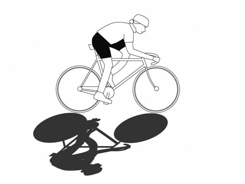Self Portrait animation bike cyclist illustration velo