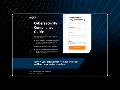 Cybersecurity Guide Landing Page cro cybersecurity design gated content graphic landing page layout software ui ux web