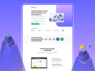 Strategy Execution Software Demo | Landing Page cro design graphic landing page layout saas software ui ux web