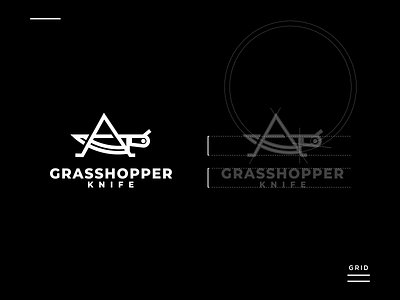 knife grasshopper brand branding combination design forsale graphicdesigns illustration inspiration logo logodesign rendycemix vector
