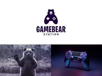 game bear bear brand branding combination design forsale game graphicdesigns illustration inspiration logo logodesign station vector