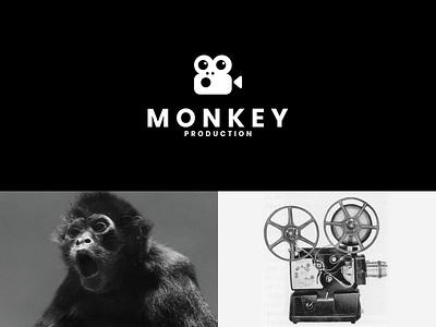 monkey production brand brand identity branding creative design forsale graphicdesigns identity illustration inspiration logo logodesign modern monkey new product design production simple symbol vector