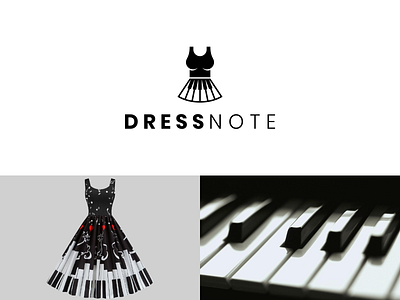 dress note brand branding clean concept design dress dualmeaning fashion forsale graphic graphic design graphicdesigns illustration inspiration logo logodesign modern music note vector