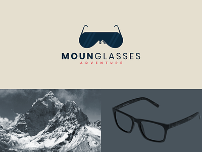 mounGlasses adventure brand branding clean combination concept design dual meaning glasses graphicdesigns icon illustration inspiration logo logodesign modern mountain logo rendycemix simple vector