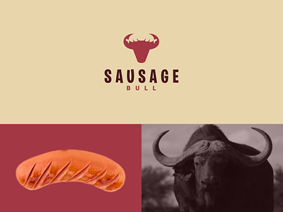 sausage BULL brand branding bull combination concept design design dualmeaning food forsale graphic design graphicdesigns icon inspiration logo logodesign modern quality rendycemix sausage simple