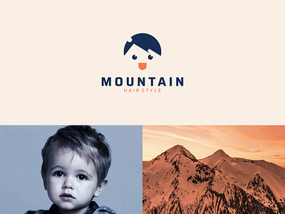 mountain hair style brand branding combination logo company design dual meaning logo forsale graphicdesigns hair haircut icon inspiration logo logodesign modern mountain rendycemix simple style vector