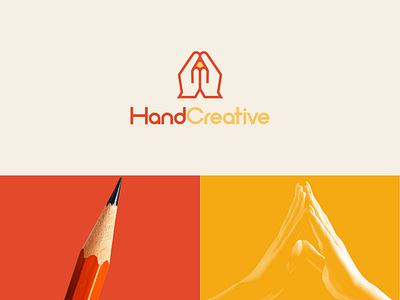 HAND CREATIVE brand branding clean clear color combination concept creative creative logo design dual meaning graphicdesigns hand inspiration logo logodesign modern pencil rendycemix simple