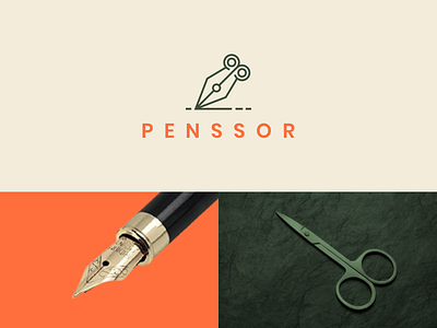 PenSsor brand branding combination logo company design dual meaning logo graphicdesigns icon illustration inspiration logo logodesign modern pen rendy cemix scissor simple ui ux vector