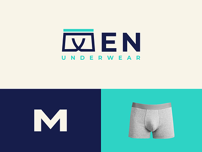 MEN Underwear brand branding combination logo company design dual meaning graphic design graphicdesigns icon illustration inspiration logo logodesign man modern simple ui underwear ux vector